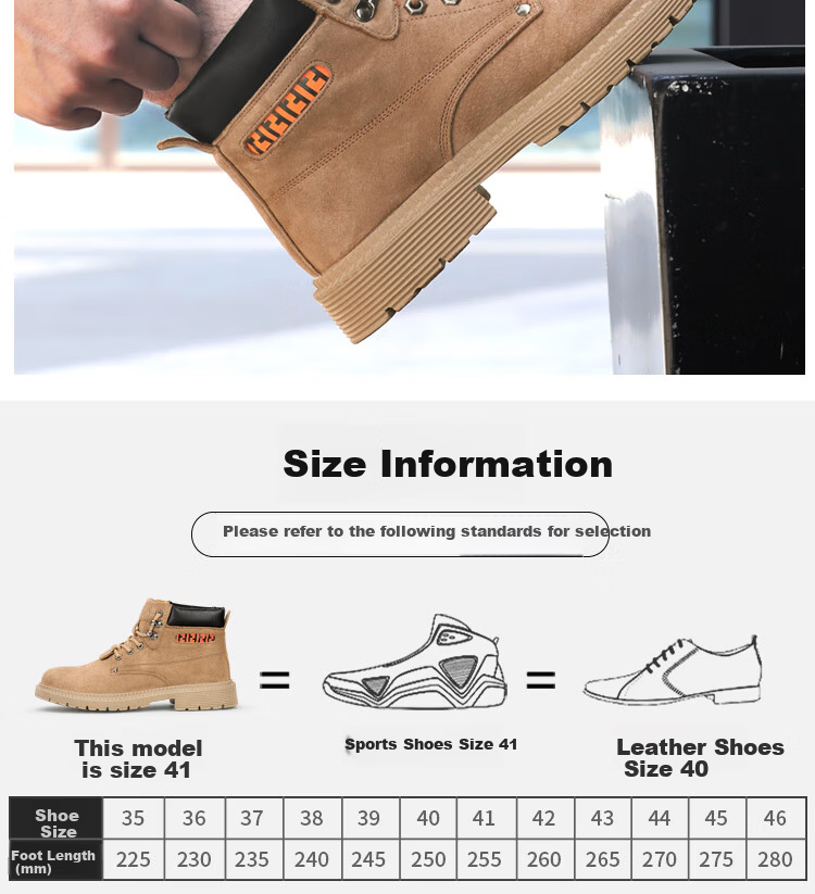 BlueOwl Shield Men's High-Top Breathable Durable Anti-Smash Steel Toe Anti-Puncture Safety Work Construction Functional Shoes 9160 Size 43 14