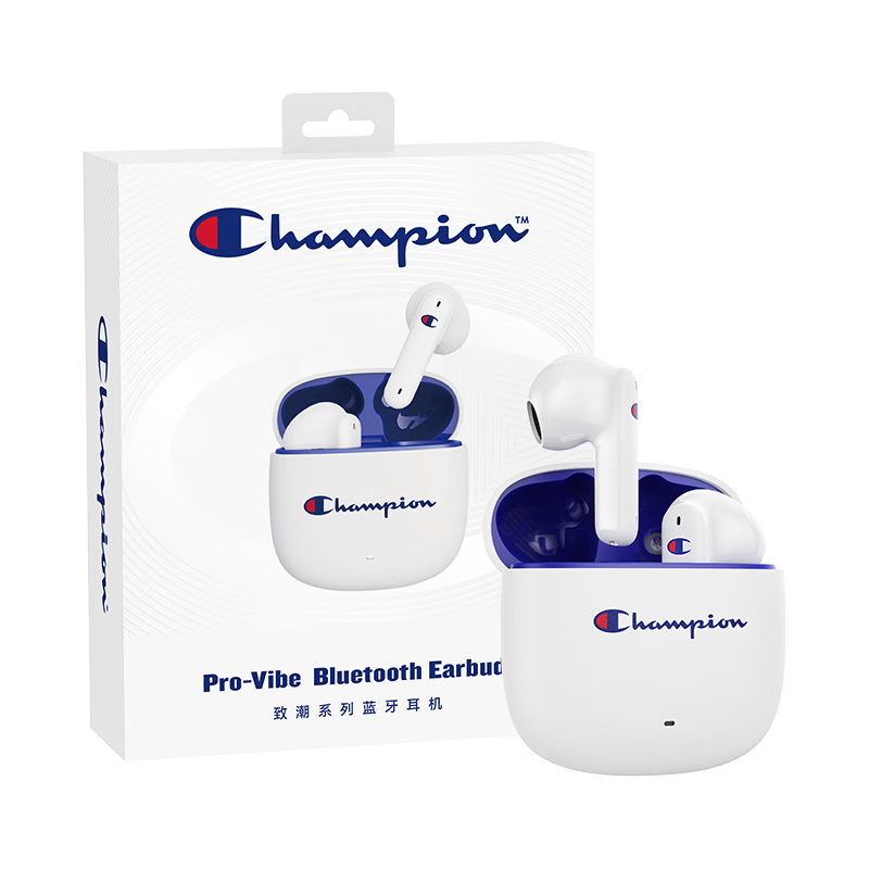Champion True Wireless Bluetooth Earbuds Semi-In-Ear Music Sports Gaming Earphones Bluetooth 6.0 Compatible with Apple Xiaomi Phones Trendy Series CH30 Beige
