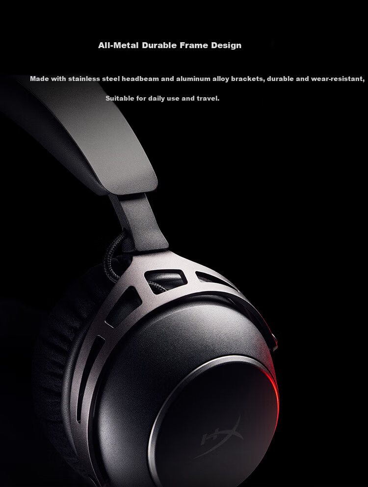 HYPERX Alpha II Wireless Black Over-Ear Gaming Headset Long Battery Life Compatible with Call of Duty: Modern Warfare II 7