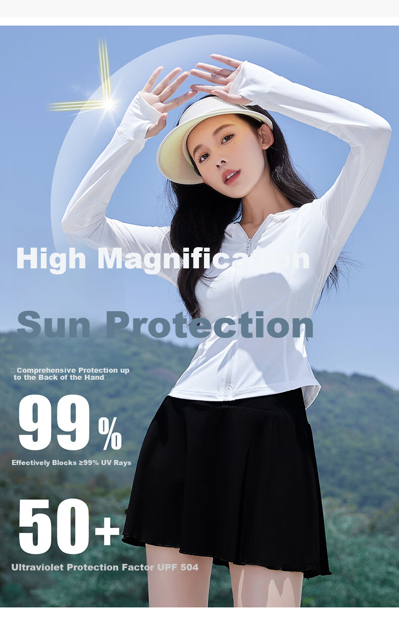 Langsha Women's Slim Fit UV Protection Sun Jacket Summer New Cool Feeling Ice Silk Sunscreen Coat for Petite Yoga 4