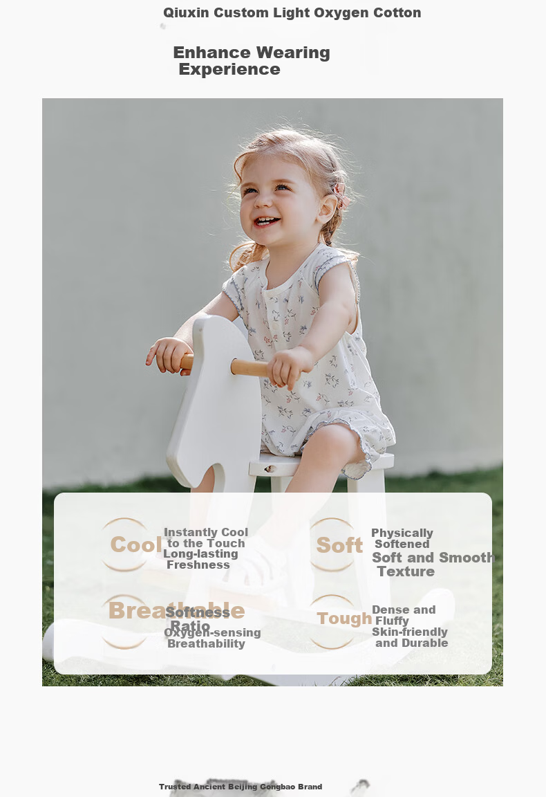 Guaiqi Bear [Light Oxygen Cotton] Infant Short Sleeve Romper Summer Baby Girl Sweet Thin Jumpsuit Cool Clothing 3