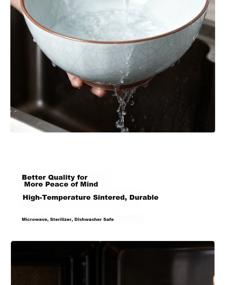 Huaqingge Chinese-Style Ice-Crackle Pattern Soup Bowl, Aesthetically Pleasing 8-Inch Large Bowl for Sauerkraut Fish And Boiled Fish, Microwave-Safe with Underglaze Color 4