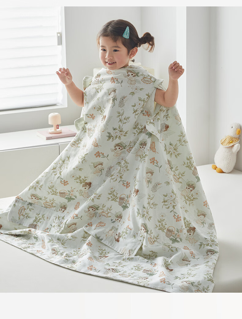 MUJI A-Class Baby Grade 100% Cotton Four-Layer Gauze Blanket Nap Towel Pure Cotton Children's Quilt 120*150cm 10