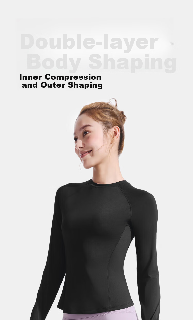Beneunder Women's Sports Sun Protection Jacket Long Sleeve Quick-Dry Breathable Base Layer Shaping Top HE018 Burgundy Purple XL 5