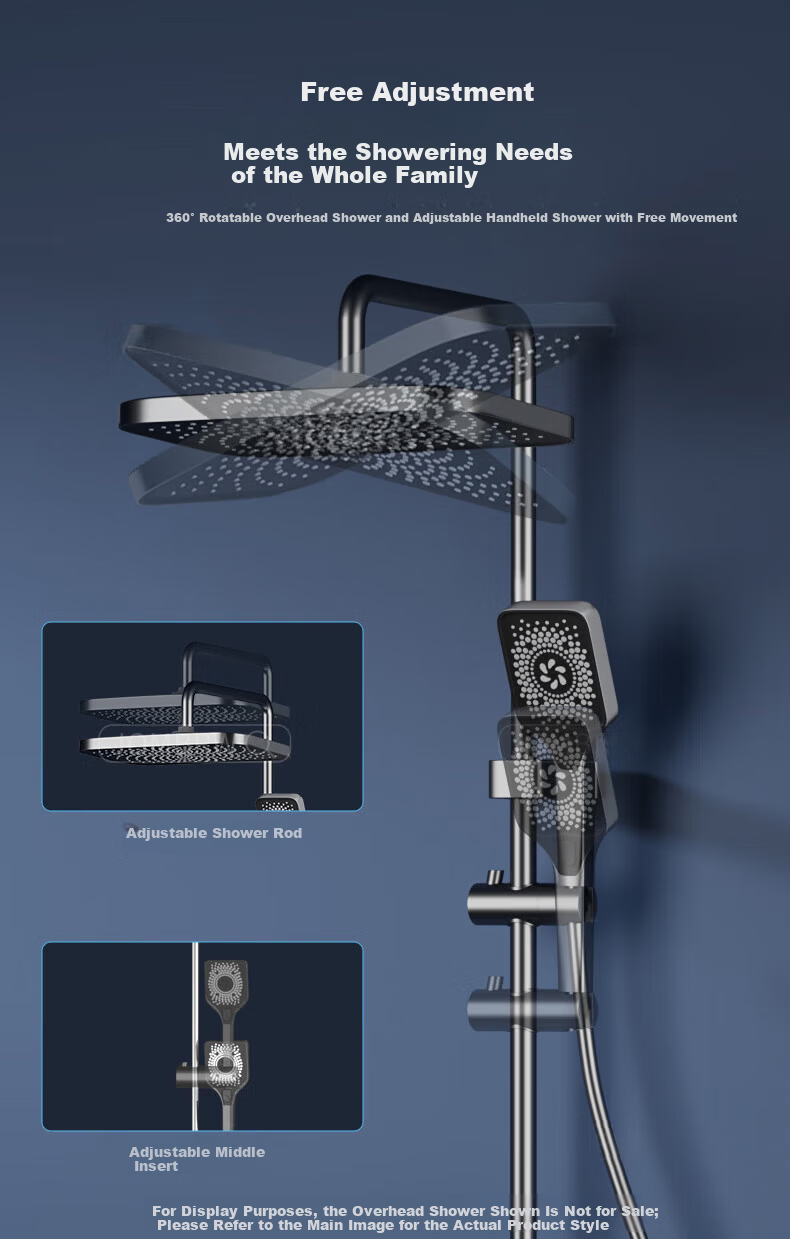 IVORPO [Germany] Smart Thermostatic Digital Display Self-Cleaning Shower Head Set Integrated Complete Shower System 17