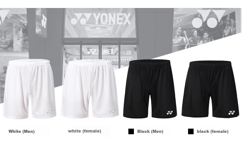 YONEX Badminton Shorts Quick-Dry Breathable Summer Autumn Competition Shorts Men's YOBC9044CR Black Size S 3
