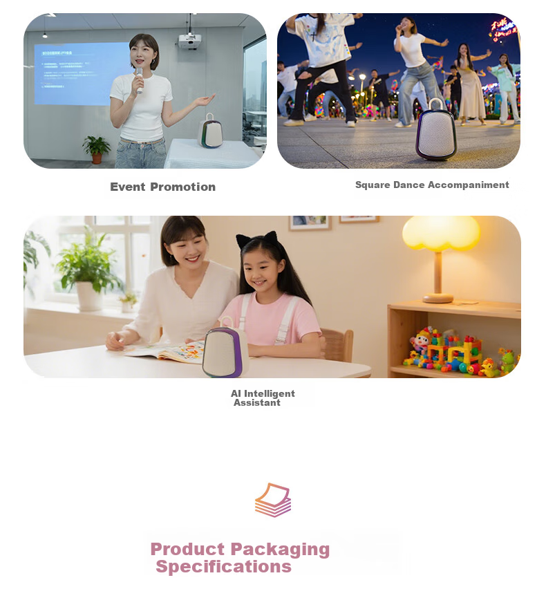 Soaiy K32M Wireless Home Karaoke Microphone Speaker All-in-One Mini KTV Set with Sound Card Bluetooth Singing Machine Children's Gift 24