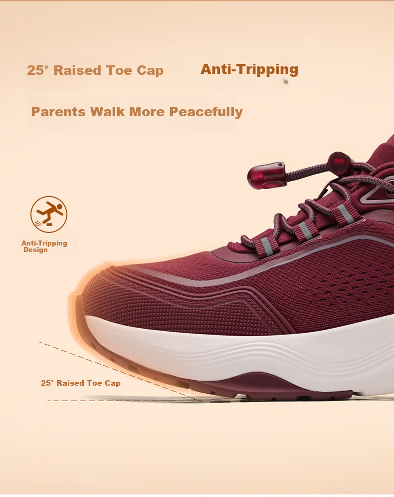 Zulijian Elderly Women's Shoes Spring Autumn 2026 New Walking Shoes Non-Slip Mom Shoes Lightweight Sports Casual Shoes Senior Gift 9