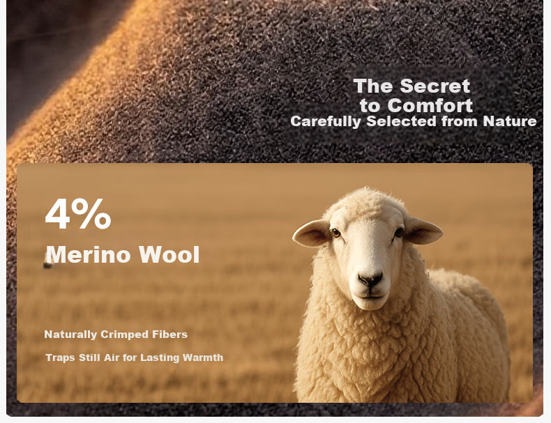 Songshan Cotton Shop Little Warm Sheep Thermal Underwear Set Unisex Autumn Winter Anti-Bacterial Anti-Static Wool Blend 4