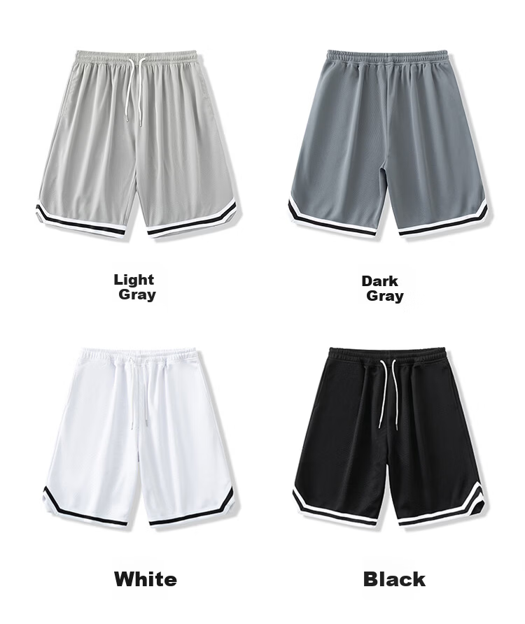 NASA GISS Men's Shorts Summer Ice Silk Thin Soft Loose Breathable Sports Basketball Five-Point Pants Black XL 4
