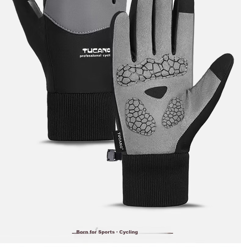 Woodpecker Winter Cycling Gloves Unisex Outdoor Touchscreen Waterproof Windproof Warm Fleece Lined Sports Gloves for Motorcycle and Electric Bike 2
