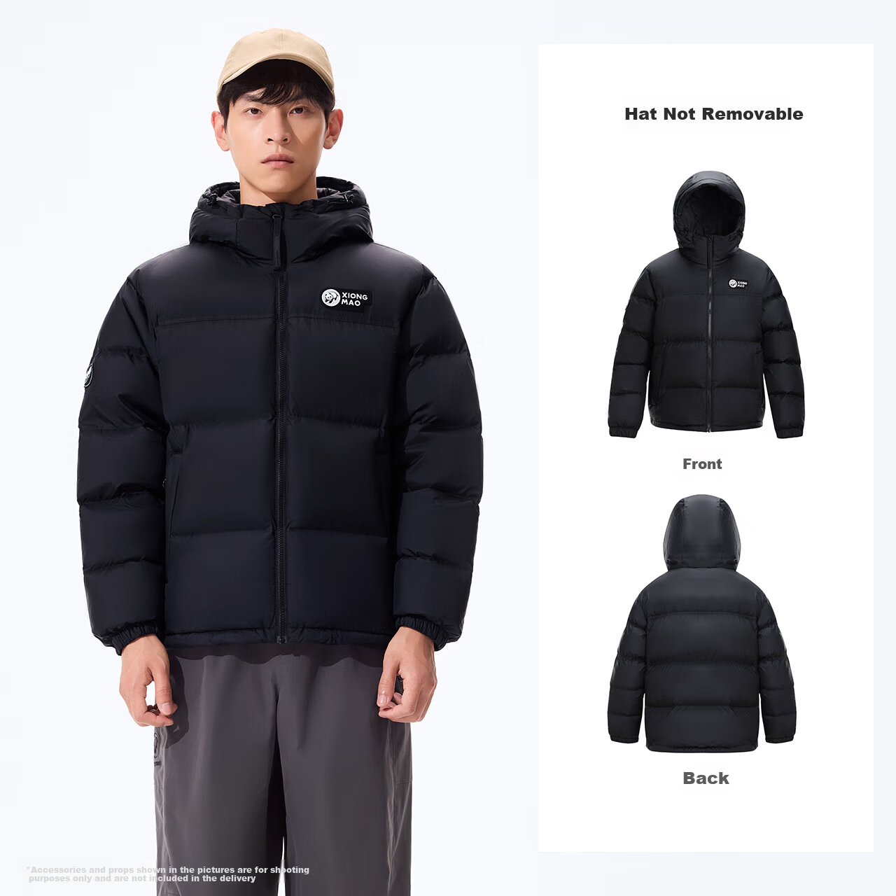 Panda Zhang Yuxi Style "Bubble" Down Jacket Unisex Autumn Winter Thickened Warm Hooded Puffer Coat 144Y5