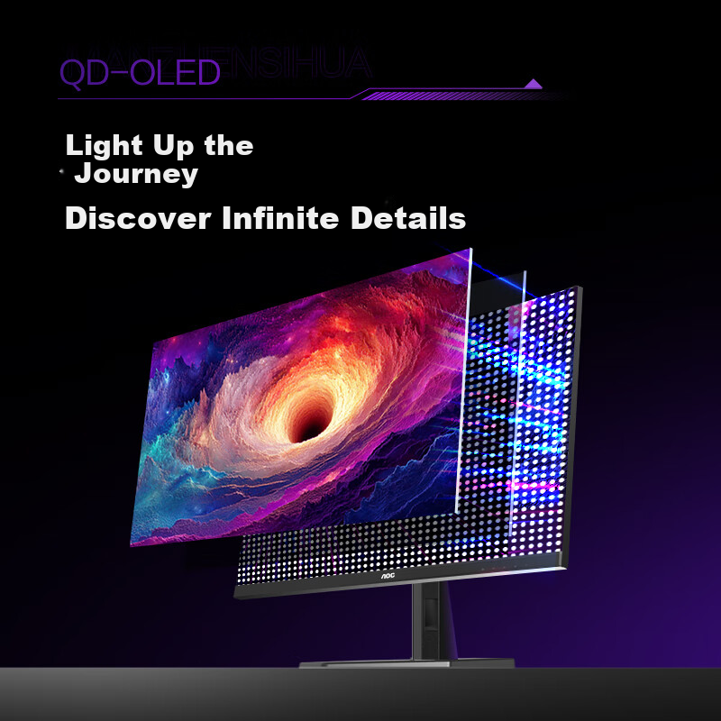AOC 27-inch 2K Native 240Hz QD-OLED Native 10Bit 0.03ms HDR Hardware Low Blue Light Gaming FPS Monitor Q27G41ZDF