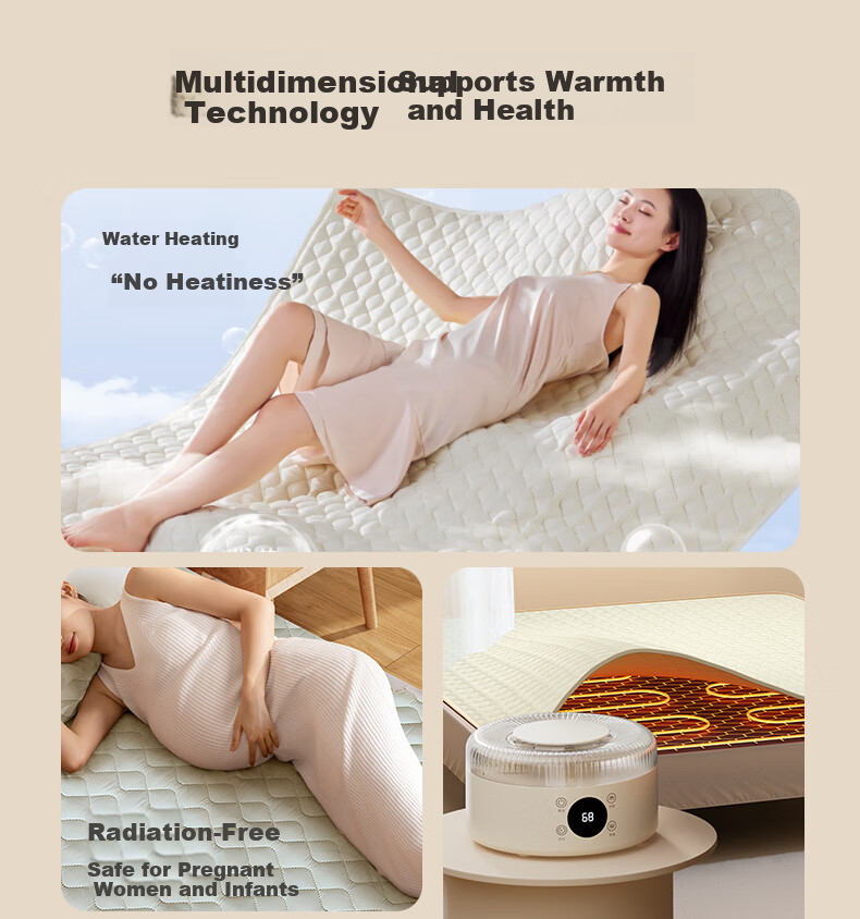 CHIGO Double Water Heating Electric Blanket 1.5x1.8m with Water-Electric Separation Safety and Water Circulation System 4
