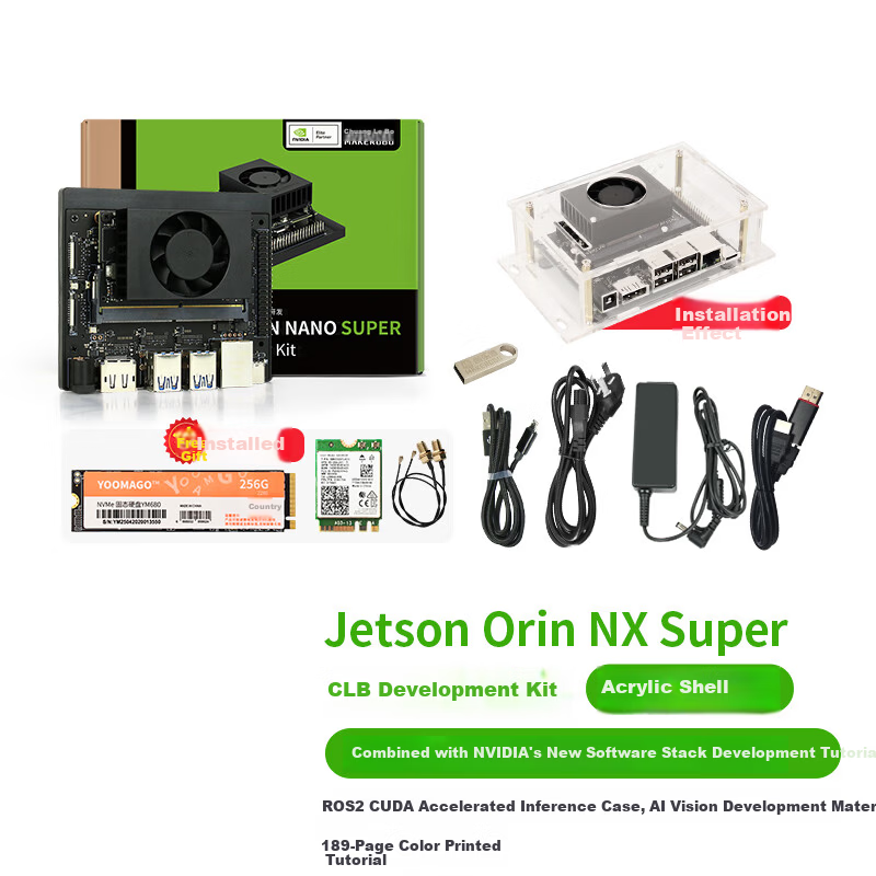 NVIDIA Jetson Orin NX Super 8G 16G Development Board AI Artificial Intelligence Starter Kit 4G Dual Ethernet 16G Orin NX with Metal Case
