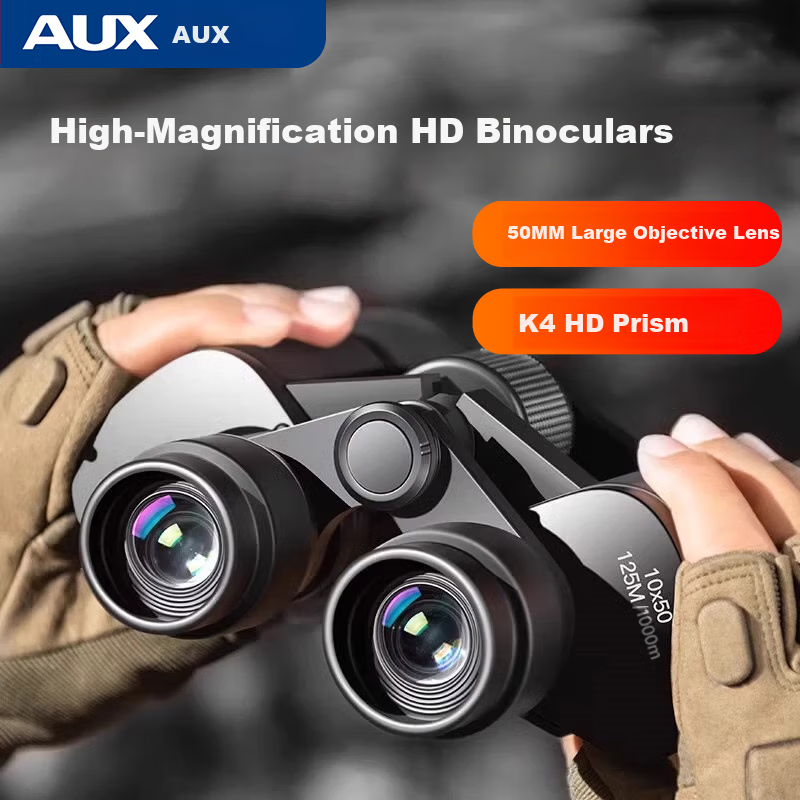 AUX Binoculars Portable High-Power HD Professional Concert Outdoor Moon Observation Day and Night Large Objective Lens