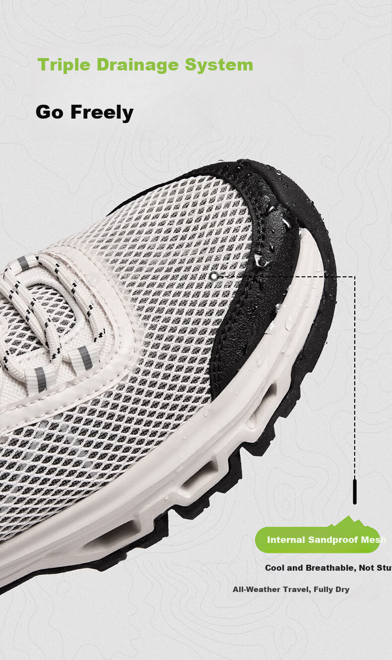 Camel Outdoor Mesh Breathable Men's Shoes Thick Sole Hiking Shoes Casual Walking Shoes P16M342018 Night Black Size 38 5