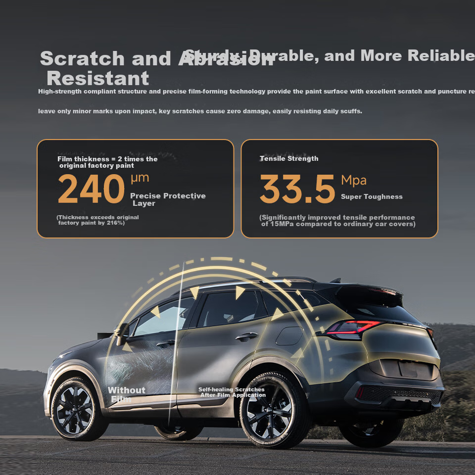 Panshi 9.5mil Invisible Car Paint Protection Film TPU PS100 Series Full Car Scratch-Resistant Transparent Protective Film with Free Installation 5