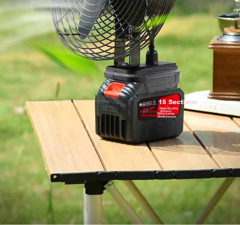 Wulang Machinery Wireless Long-Lasting Lithium Battery High-Power Rechargeable Outdoor Portable Stall Cooling Fan 6