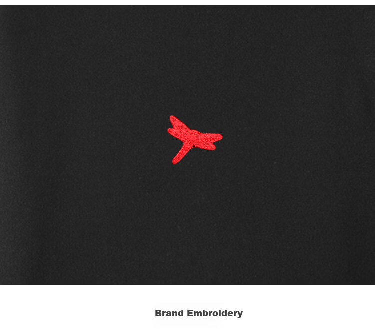 RED DRAGONFLY Men's Fleece-Lined Casual Comfortable Versatile Embroidered Crew Neck Long Sleeve Sweatshirt Heather Gray L 14