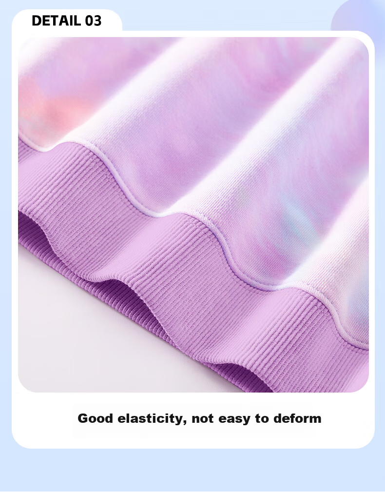 TonLion Girls Tie-Dye Sweatshirt Spring and Autumn Thin Printed Crewneck Sweatshirt for Older Kids New Pink Purple 160 17