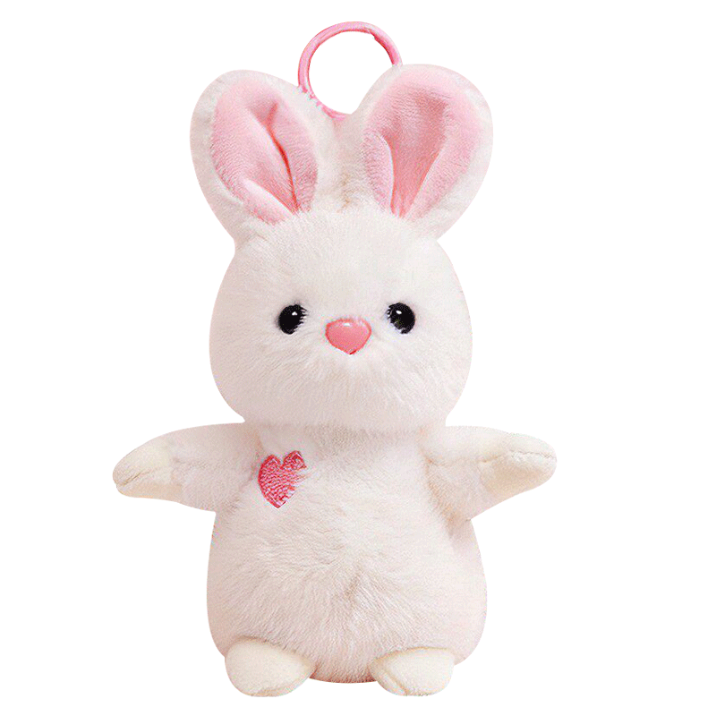 Beishangxing Plush Toy Little Bunny Squeaky Plush Pendant Doll Toy Rabbit Bag Charm Children's Day Gift
