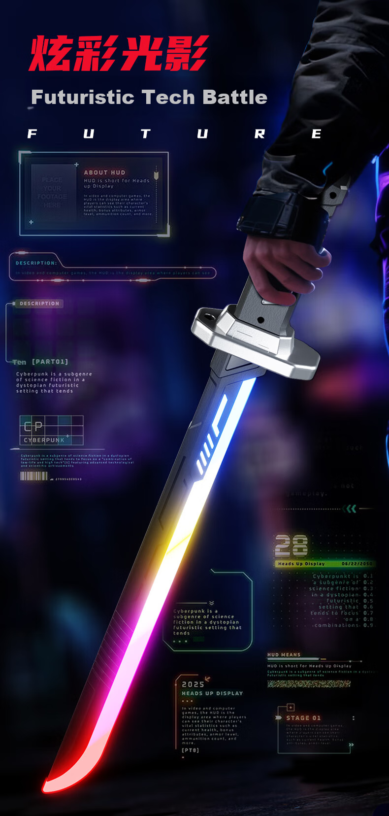 Osage Kids Toy Interstellar Spark Light Saber Black Tech Laser Sword for Boys Ages 6-10 Children's Day Gift 5