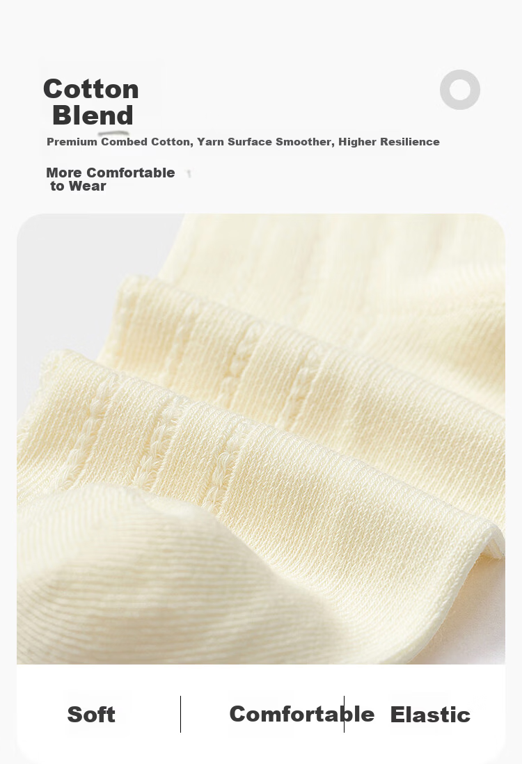 Balabala [balaOne] Children's Cotton Socks Spring and Autumn Girls Sweet Mid-Calf Soft Socks 3 Pairs Pack 1