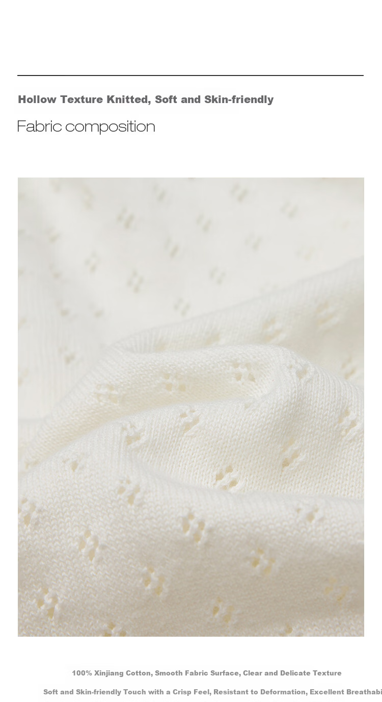 INMAN Hollow Lace Doll Collar Knit Cardigan 26 Summer New Sweet Versatile Short Sleeve Top Pearl White XL 8