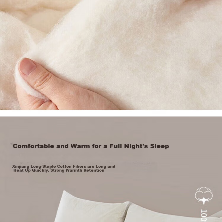 Yuanshenghuo Cotton Quilt, 100% Xinjiang Hand-Picked Cotton Filling, Cotton Wadding Autumn And Winter Comforter, 8 Jin, 220*240cm 5