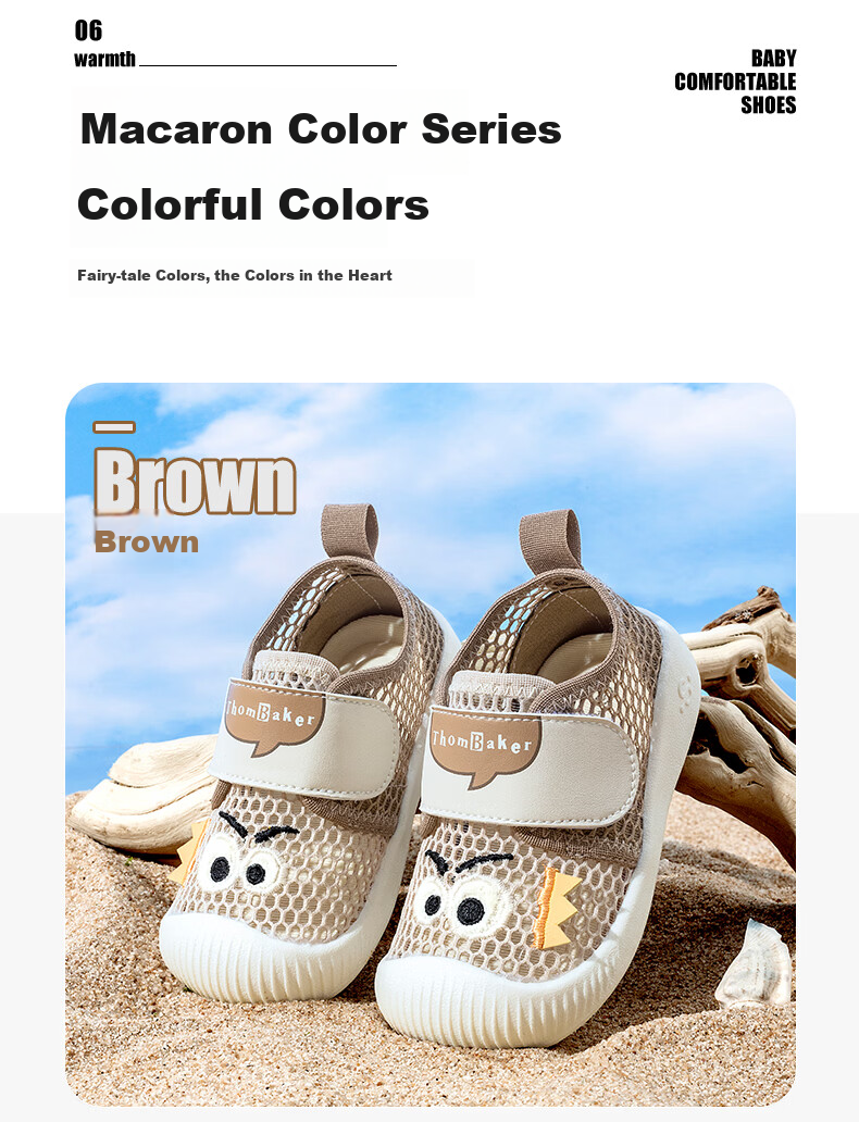Tomberk Toddler Walking Shoes Unisex Baby Sandals Summer Mesh Infant Soft Sole Non-Slip Cartoon Eye Pink Size 19 4