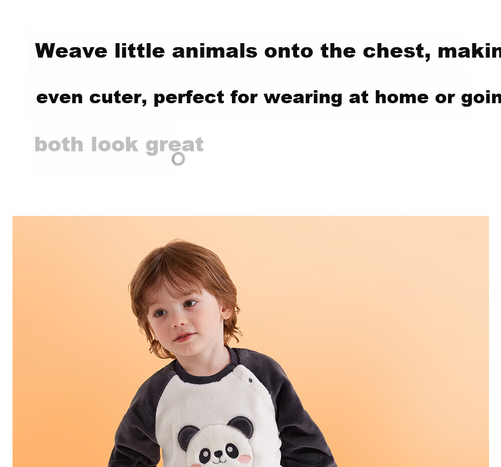 Betis Children's Winter Pajamas New Baby Homewear Set Flannel Fleece Thickened Warm Boys Girls 29
