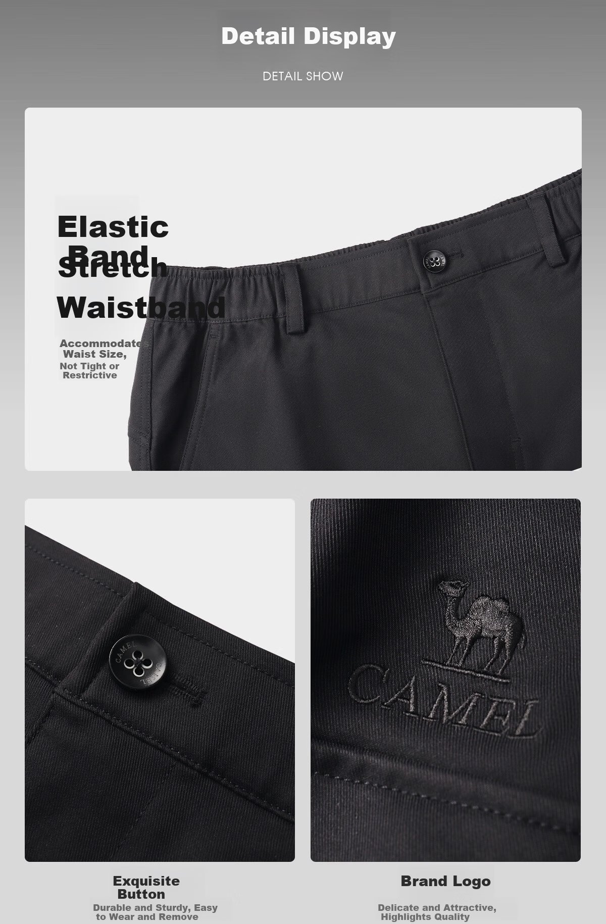 CAMEL [Wang Junkai Edition] Outdoor Casual Multi-Pocket Cargo Pants Hiking Mountaineering Windproof Durable Autumn Winter Trousers 17