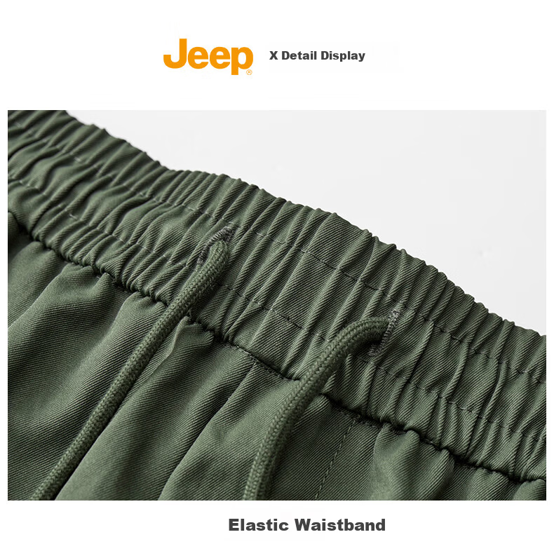 JEEP Men's Summer Workwear Cargo Shorts Loose Fit Casual Black M 14