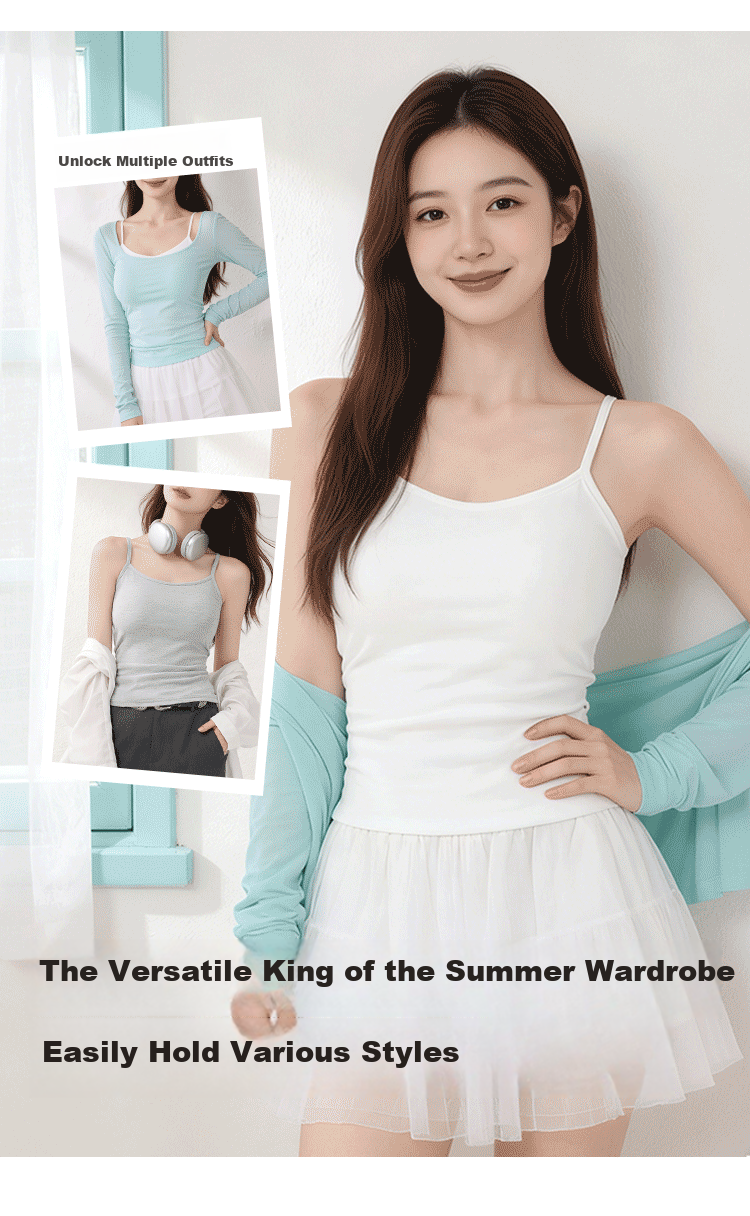 Urban Beauty Pure Cotton Padded Camisole Women's Integrated Bra Solid Color Basic Backless Innerwear Outerwear Top 8