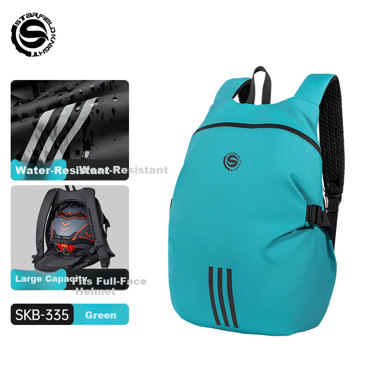 STAR FIELD KNIGHT Motorcycle Riding Helmet Bag Backpack Multifunctional Large Capacity Water-Resistant Travel Full-Face Helmet Shoulder Bag Knight Gear