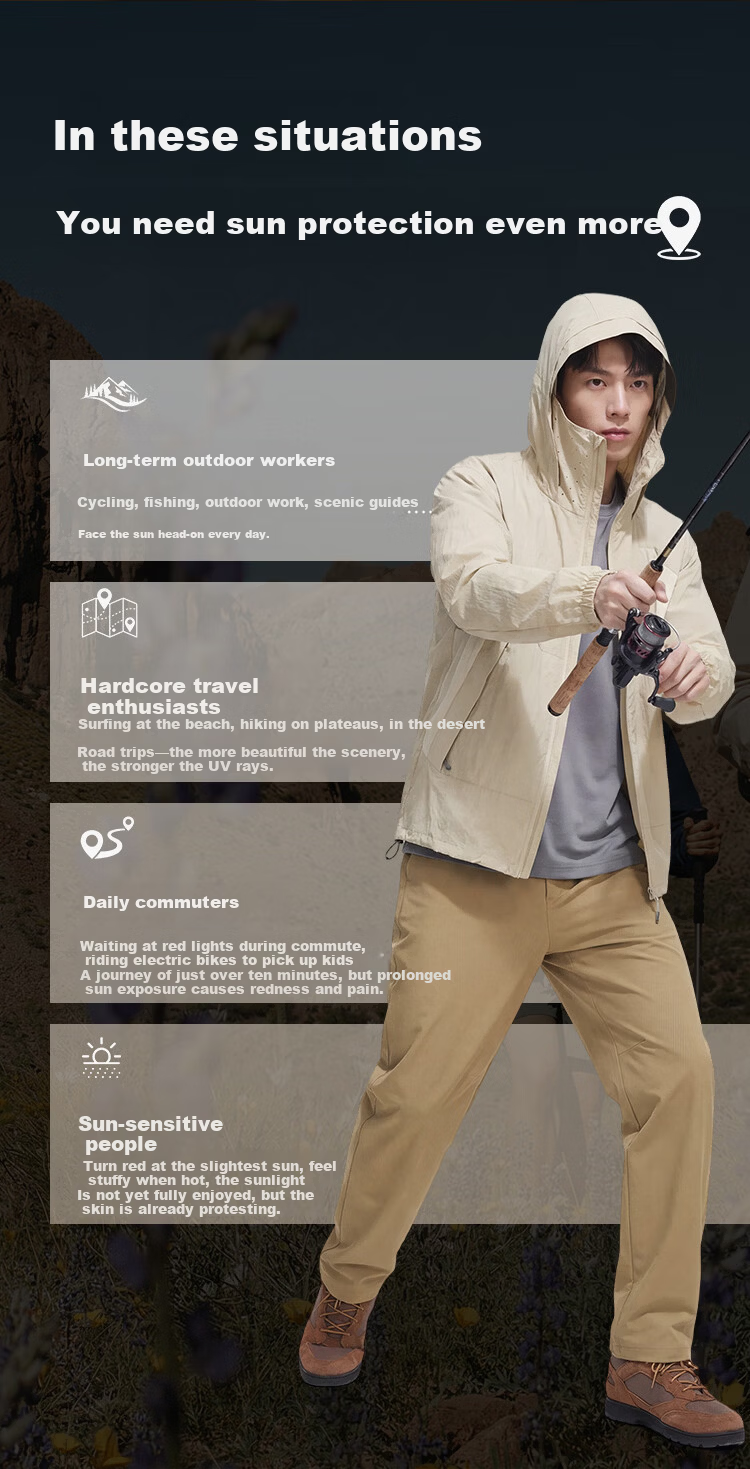 JD Jingzao Unisex Cooling Breathable Sunscreen Jacket New UV Protection Light Coffee Gray S 6