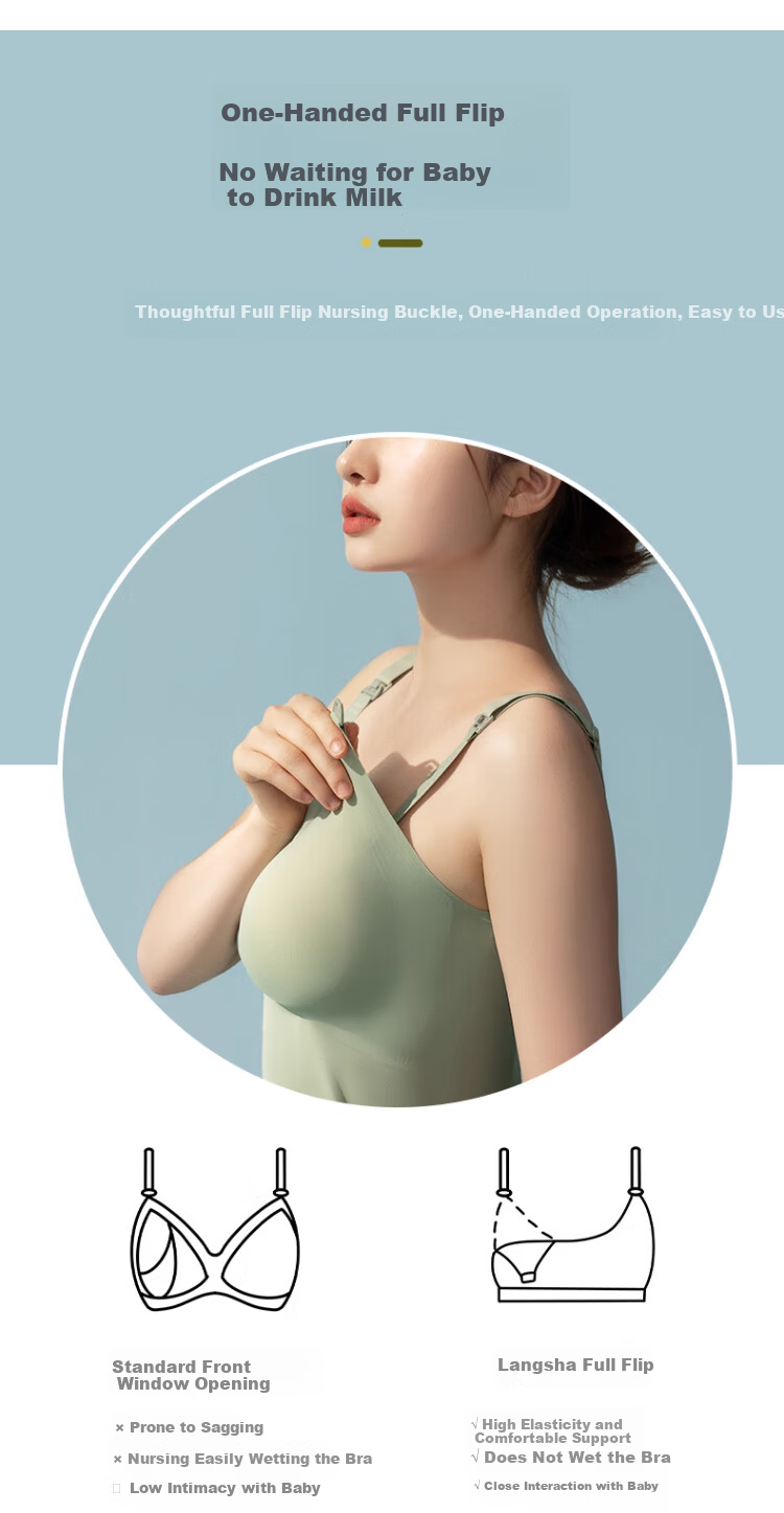 Langsha Nursing Camisole 2026 Summer Thin Breastfeeding Bra Maternity Postpartum Ice Silk Seamless Nursing Vest for Women 13
