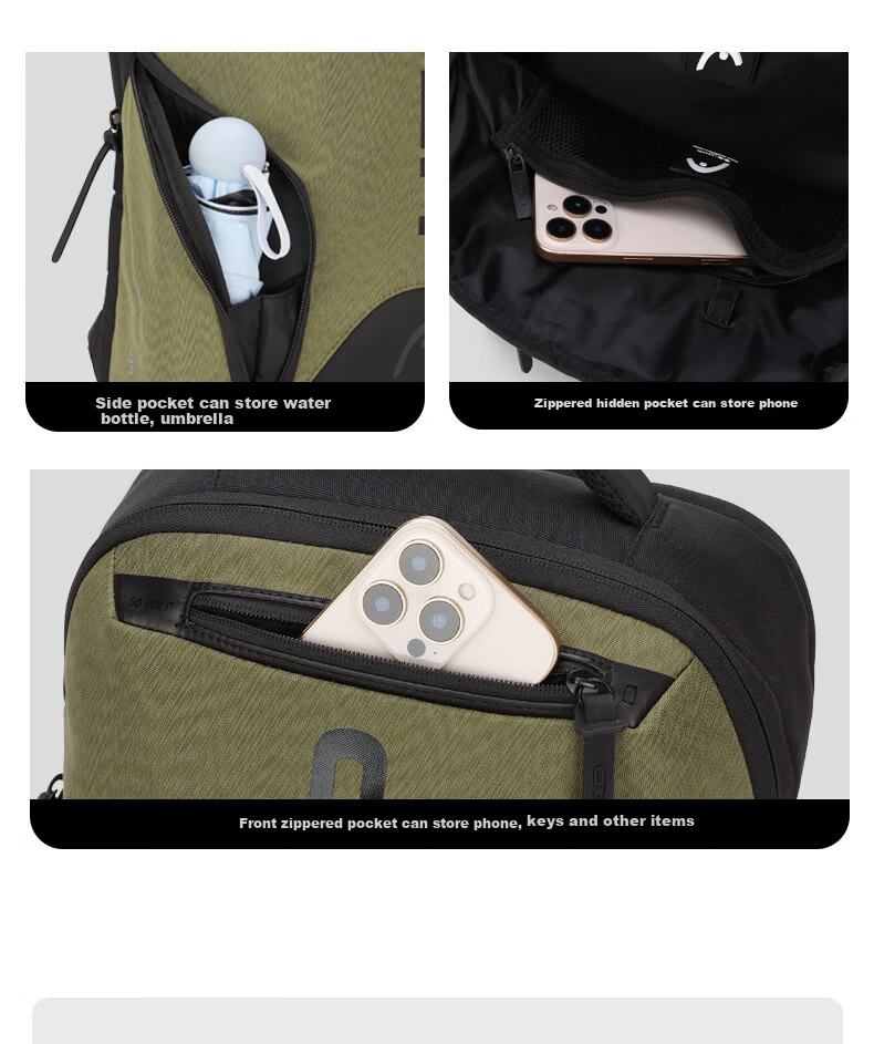 HEAD Large Capacity Backpack Travel Bag Unisex Student School Bag 15-inch Laptop Bag Aurora Business Travel Series 7