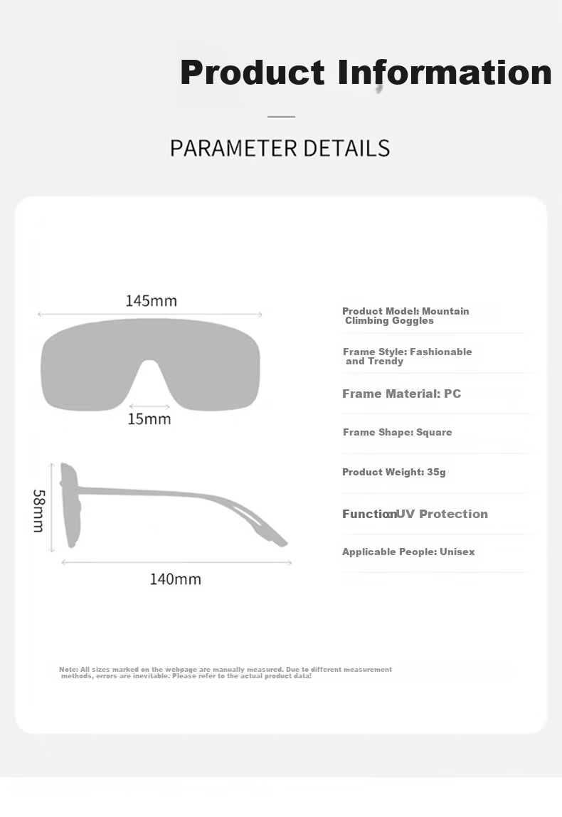 Jimmy Orange Mountaineering Goggles UV Protection Snow Climbing Outdoor Sports Windproof Sandproof Cycling Sunglasses Unisex 16