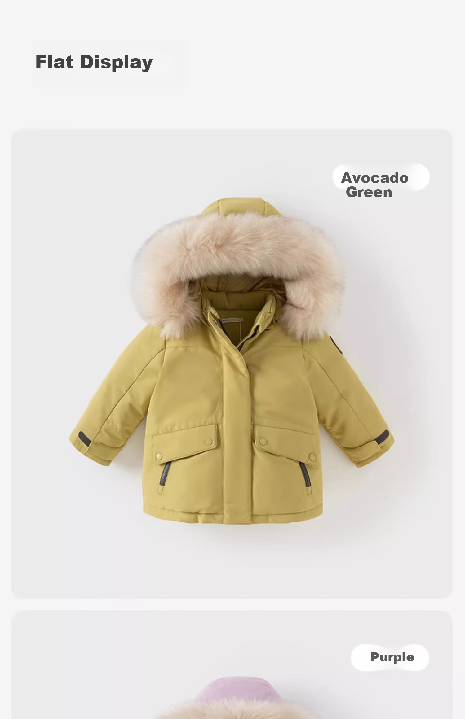 DAVE & BELLA Pompom Down Kids' Warm Winter Jacket Boys and Girls Baby Outerwear 30