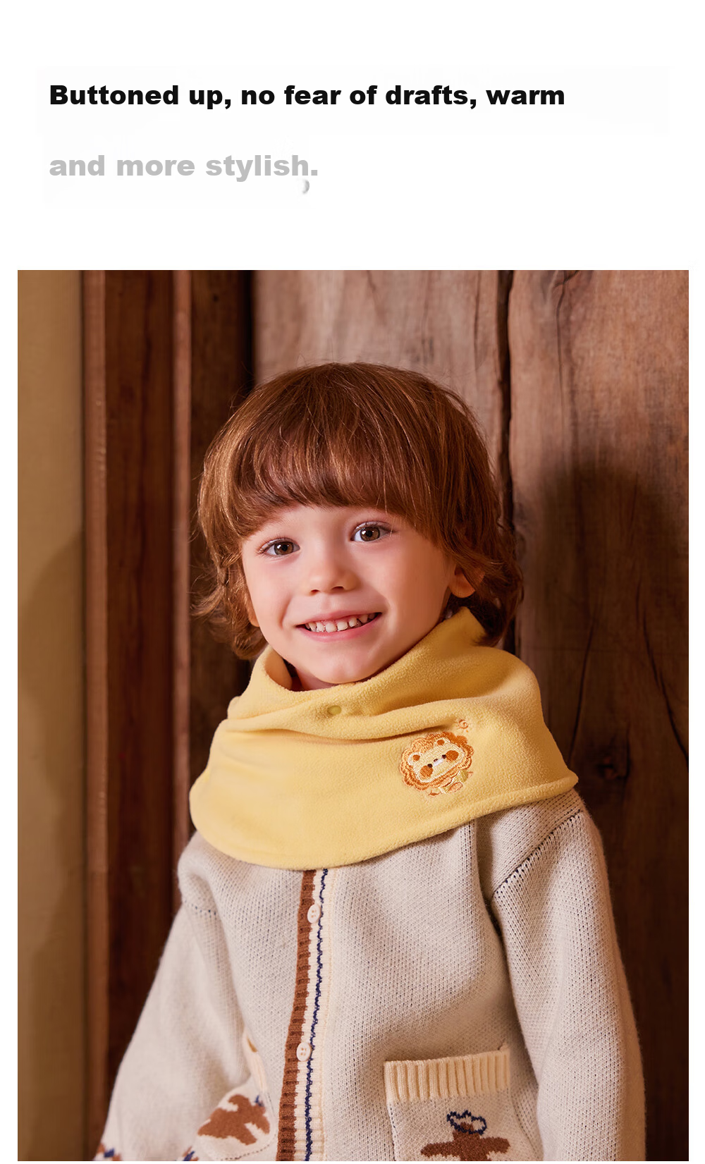Beitais Children's Scarf Autumn Winter Baby Neck Warmer Windproof Fleece Neck Gaiter for Boys and Girls 14