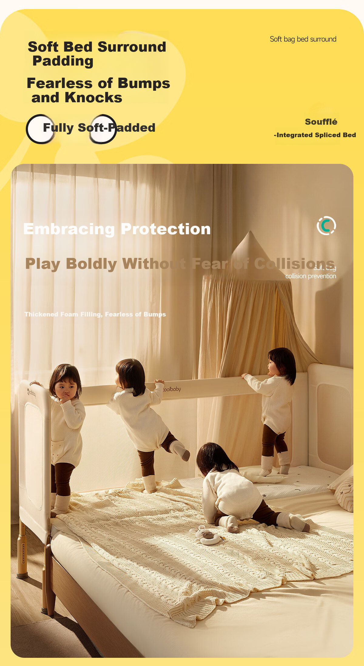 Coolbaby 4D Fiber Washable Patchwork Mattress for Baby and Adult (200*60cm) 4