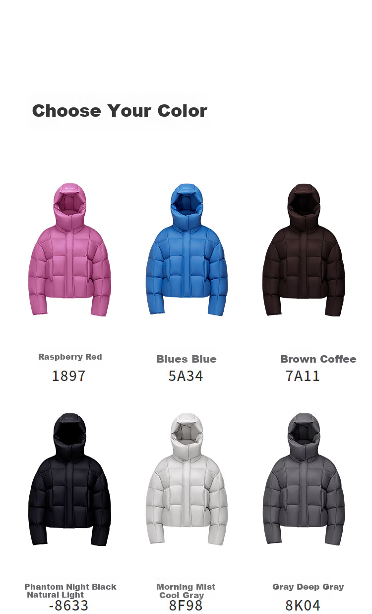 BOSIDENG Off-Season Winter Puff Down Jacket Women 90% Down Thickened Detachable Hood Loose Short Lazy Style Coat 13