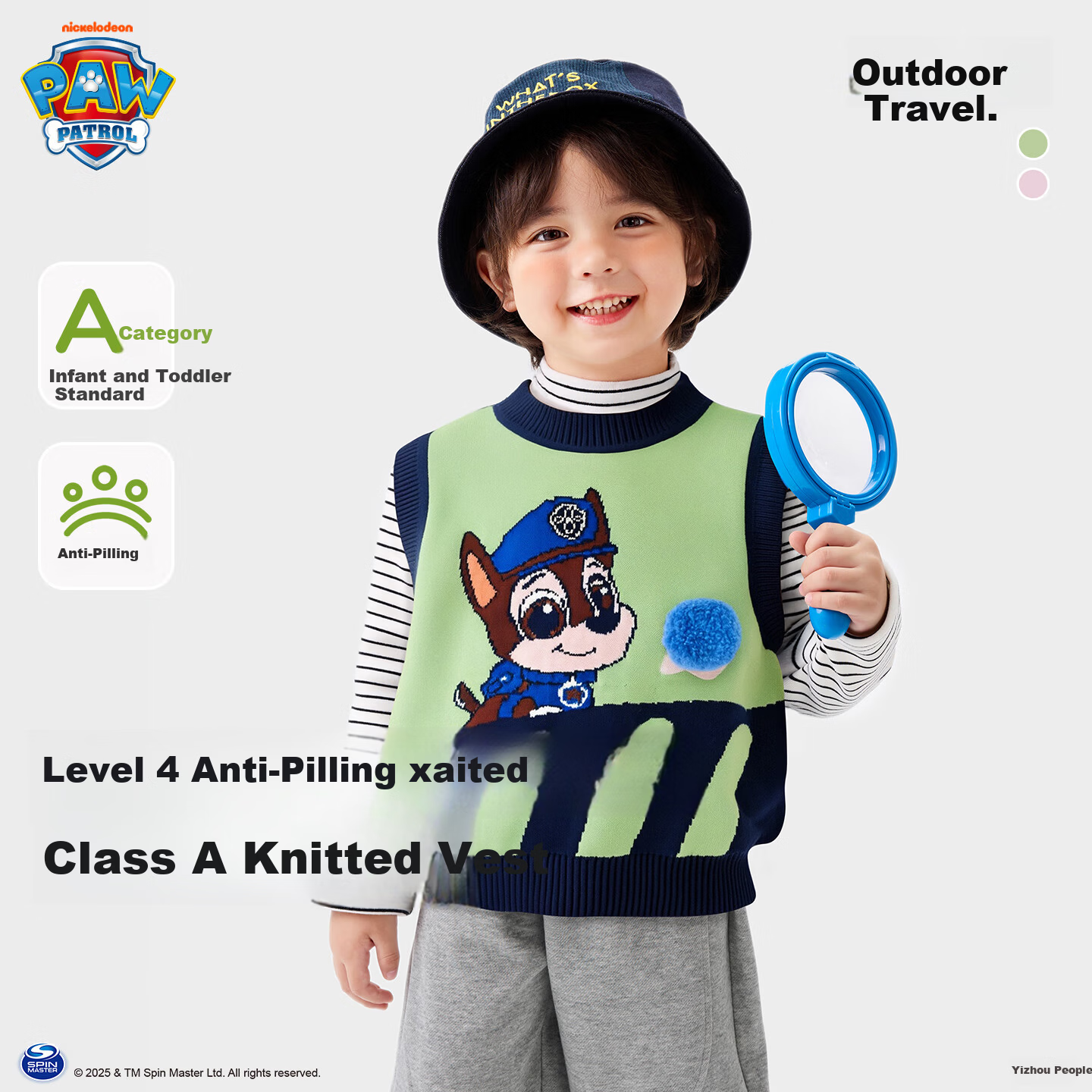 PAW PATROL Kids Vest Sweater New Year Autumn Winter Crew Neck Knit Vest Boys Girls Outerwear Green 130