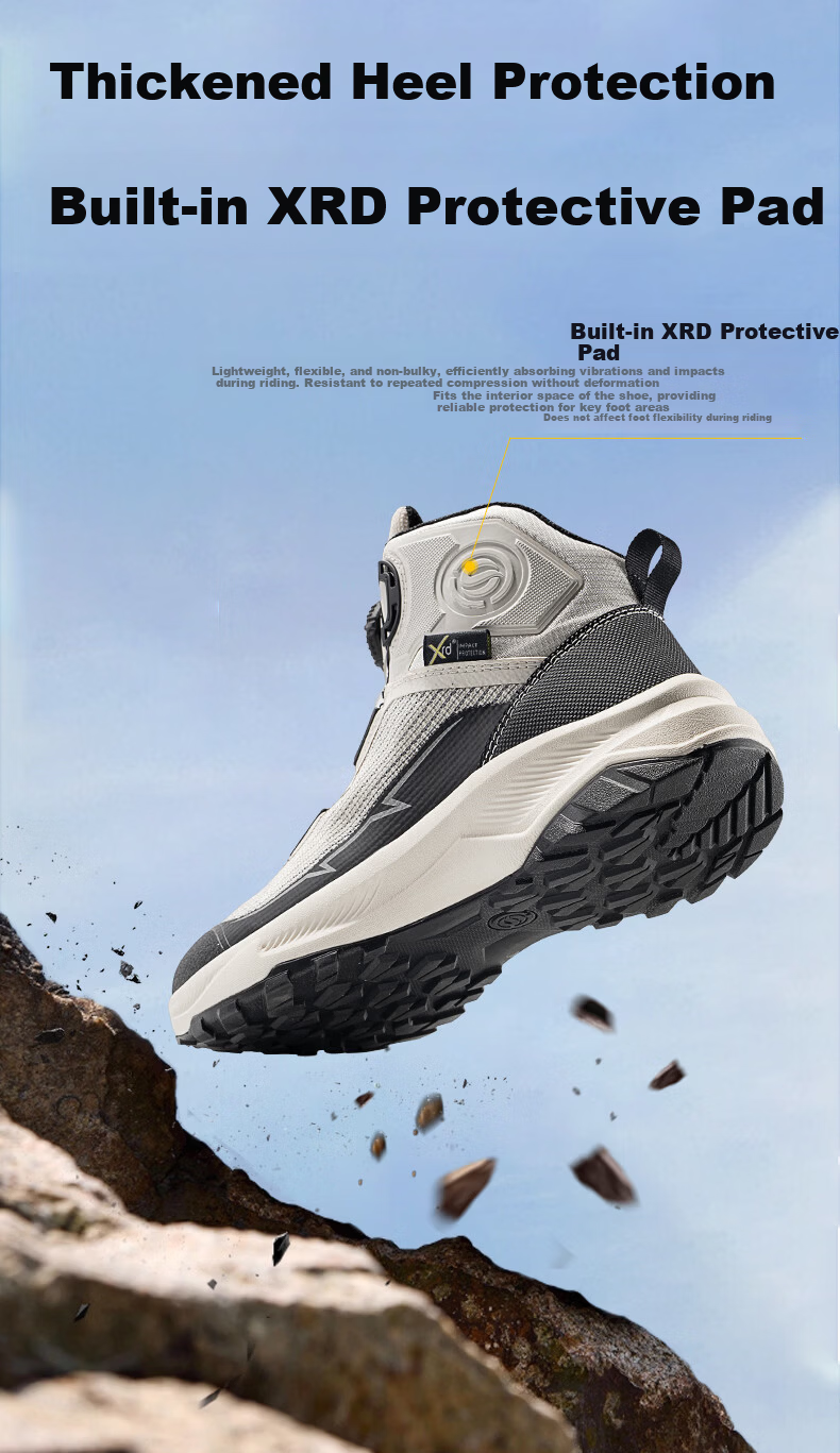 STAR FIELD KNIGHT Star Leap Motorcycle Riding Shoes Breathable Rally Boots Motorbike Travel Non-slip SKS202 Black Summer Size 42 8