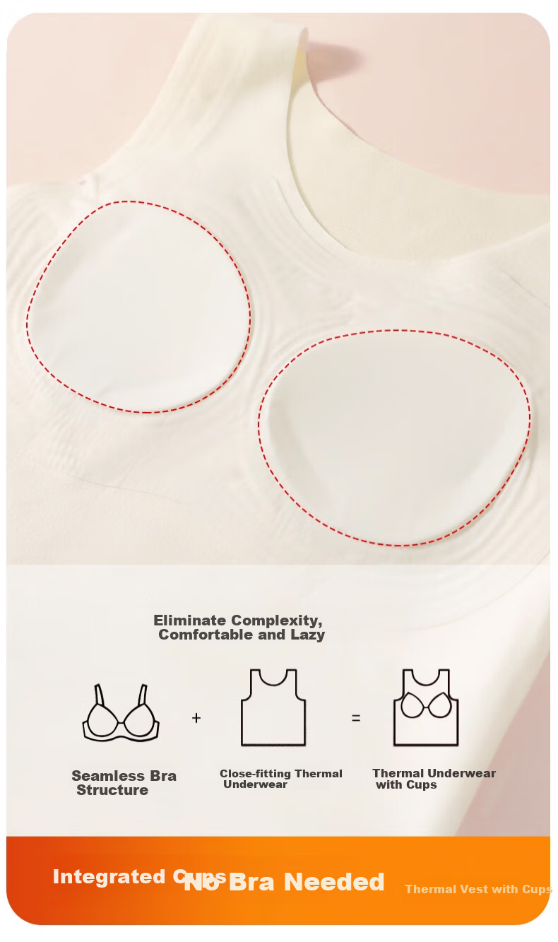 GRACEWELL 2-Pack Girls' Developmental Warm Vest with Chest Pads, Children's Thermal Underwear for Middle School Girls, Autumn and Winter Brushed Fabric 10
