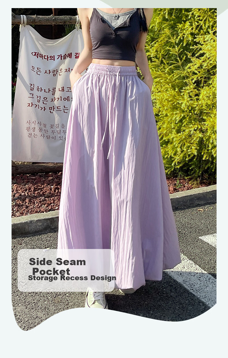 Langsha Bud Half Skirt Women Spring Summer Thin High Waist Loose Slim A-Line Puffy Cloud Mid-Length Skirt 11