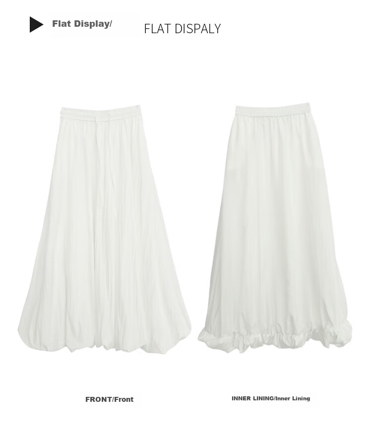 Free Style Bud Half Skirt Women 2026 Summer New Elastic High Waist Draped Slim Lantern Skirt Lazy A-Line Mid-Length Skirt 8