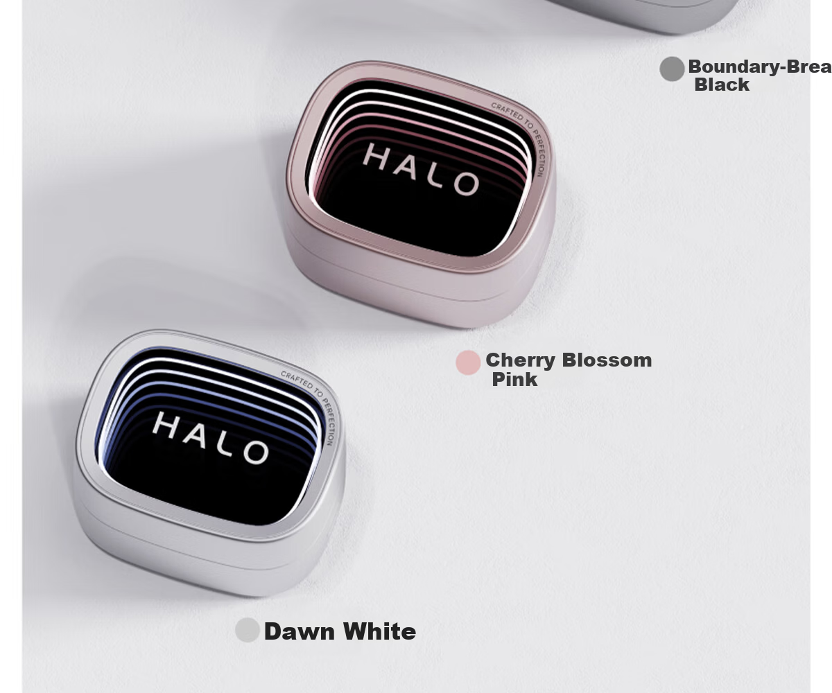 Edifier Halo Buds Semi-In-Ear Trendy Bluetooth Earphones Cyber Abyss Lighting Bluetooth 6.0 41H Long Battery Life Compatible with Apple Huawei Xiaomi Boundary-Breaking Black 35
